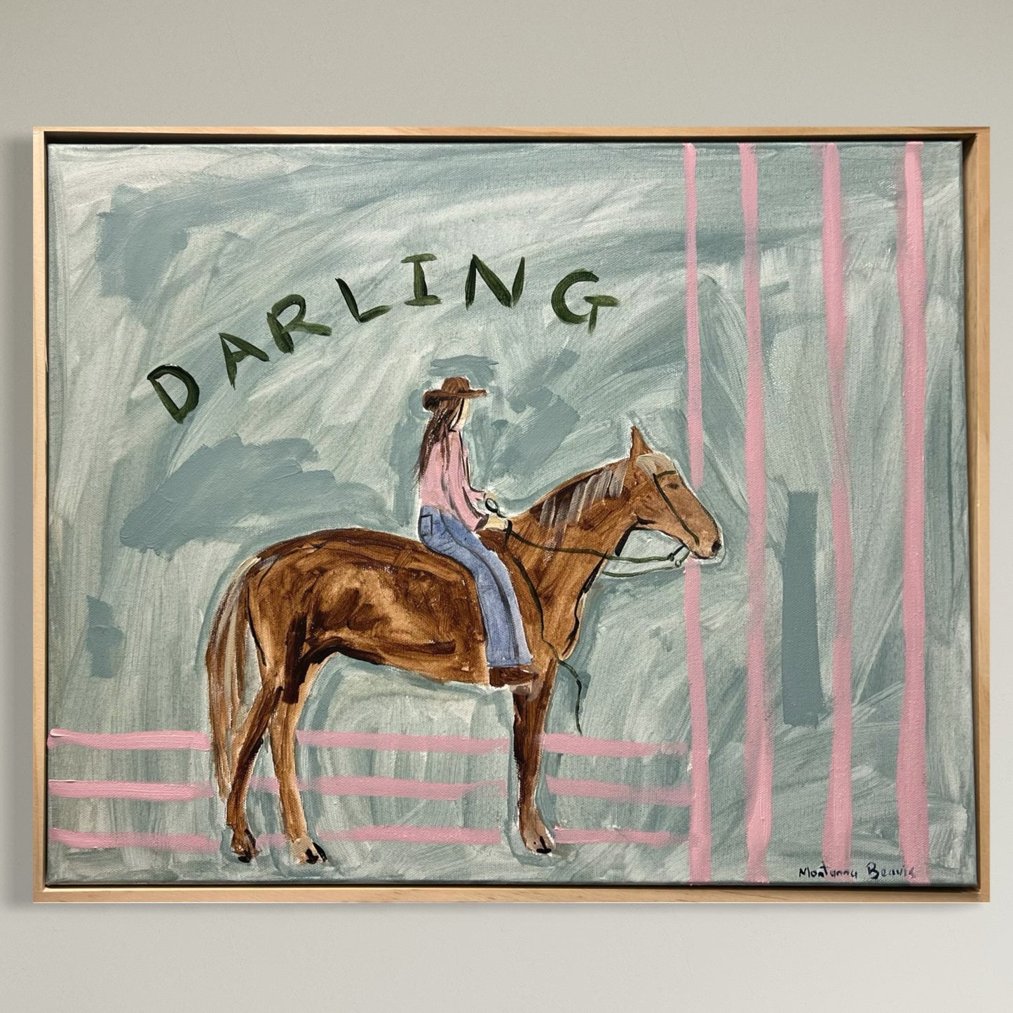 “DARLING” 40x50 Framed in pine