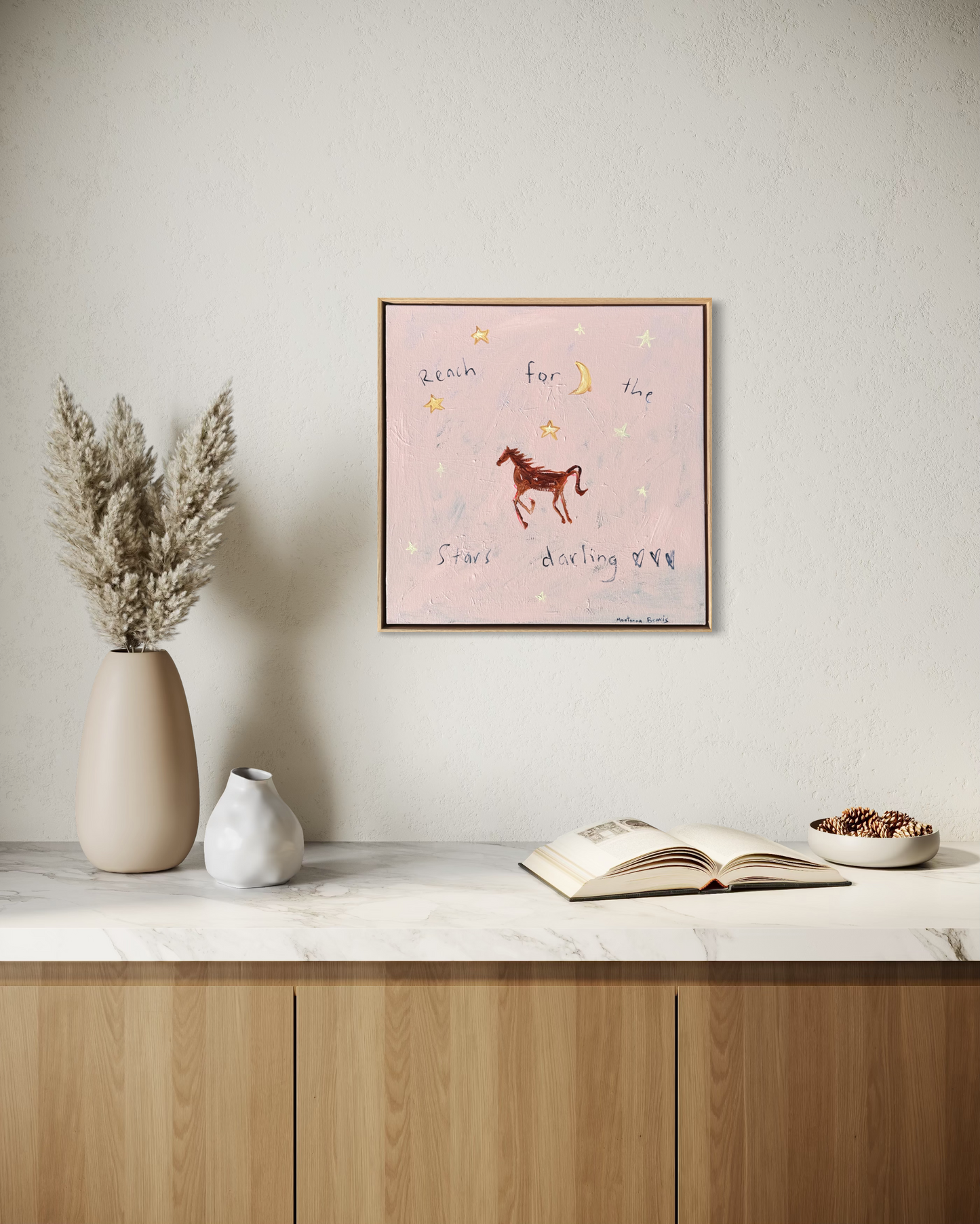 “Reach for the stars” 50x50 Framed in Tasmanian oak