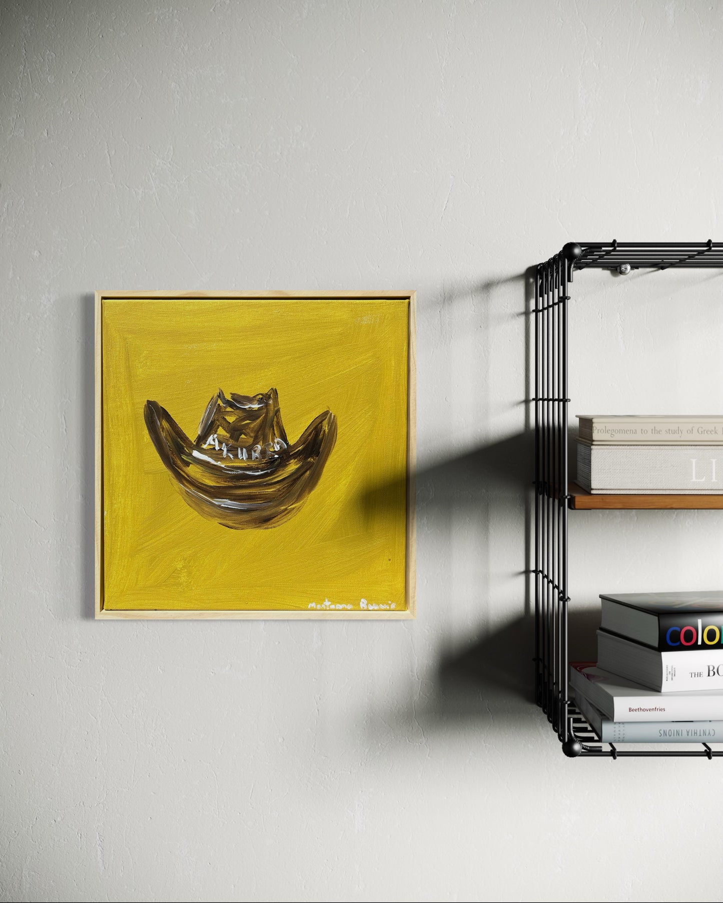 “Brown AKUBRA” 30x30 Framed in pine