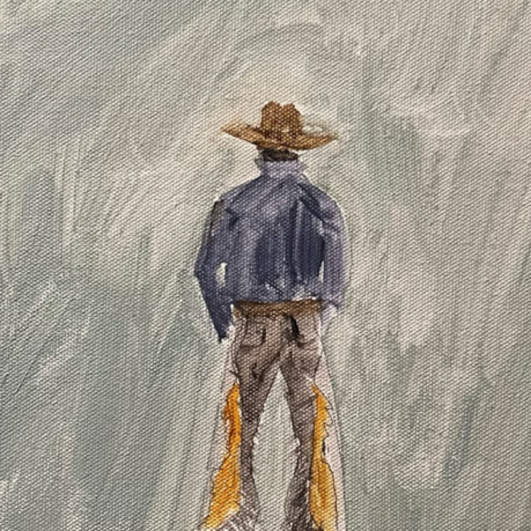 “Ready to rodeo” 30x30 Framed in pine