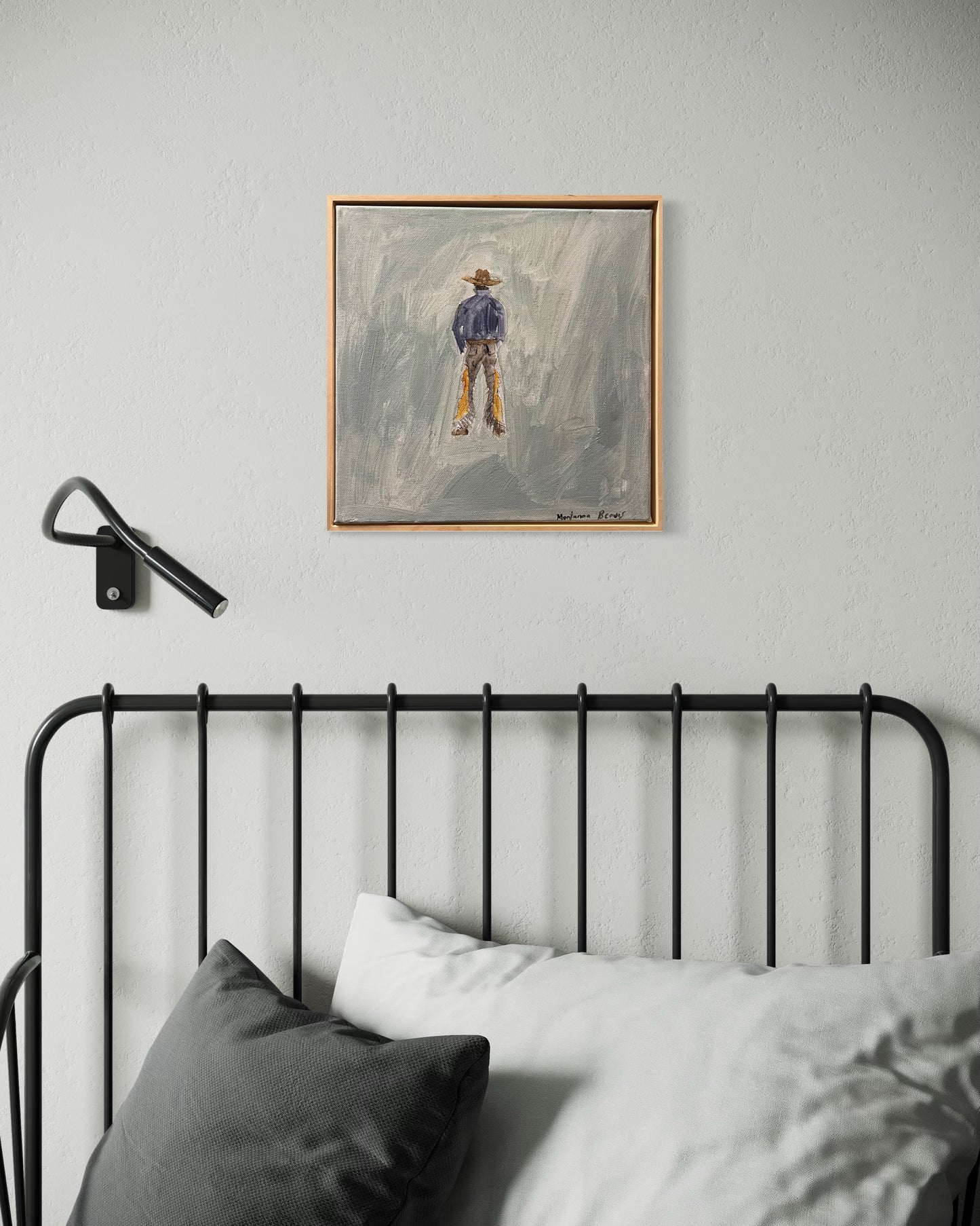 “Ready to rodeo” 30x30 Framed in pine