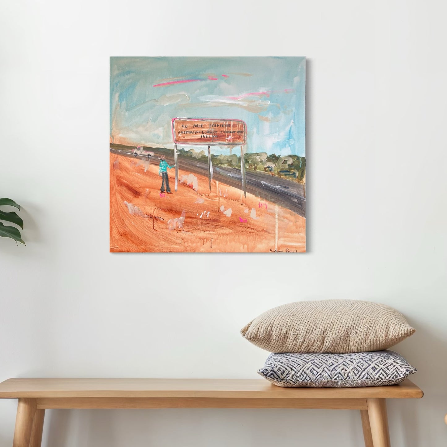 “Australia’s longest straight road” 61x61