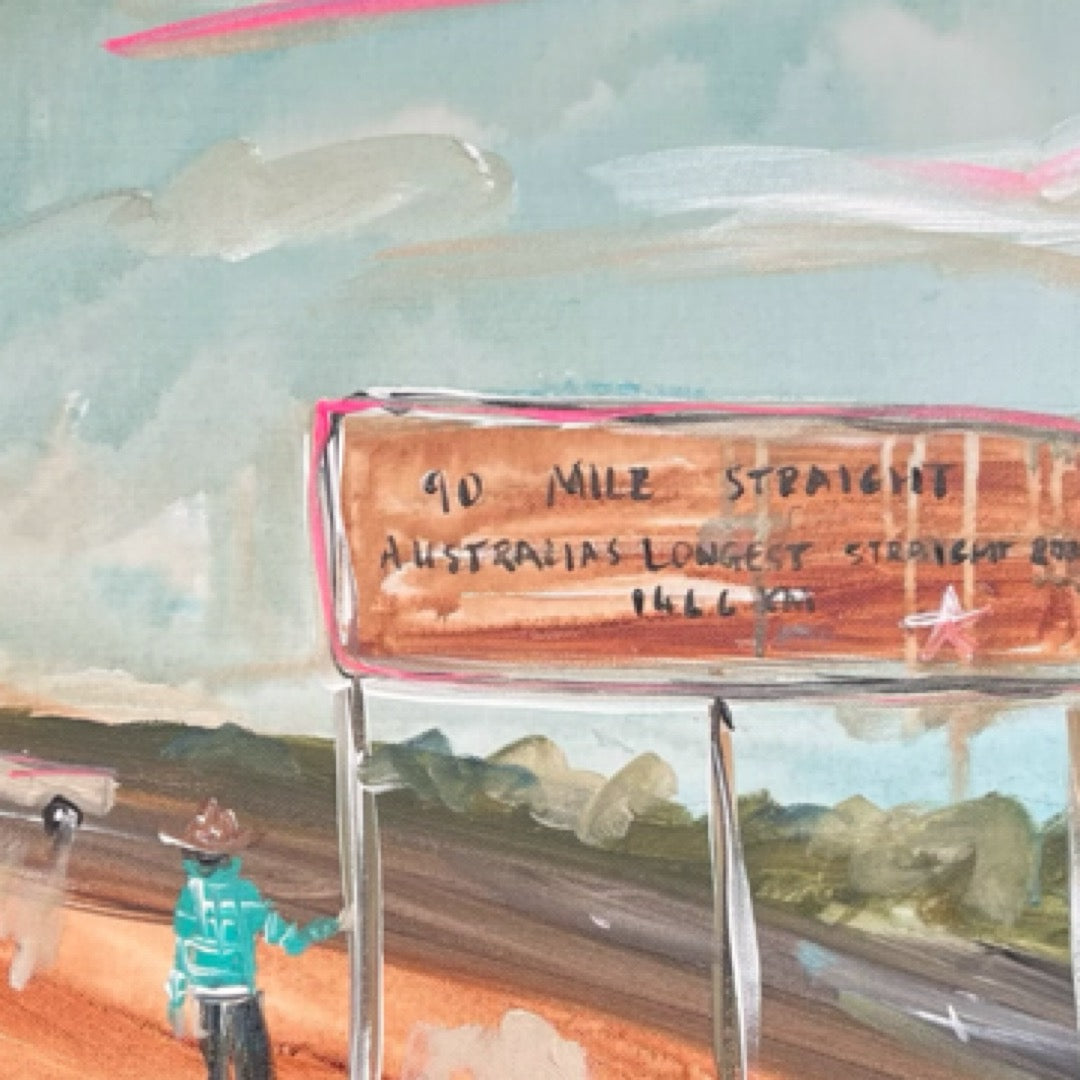 “Australia’s longest straight road” 61x61
