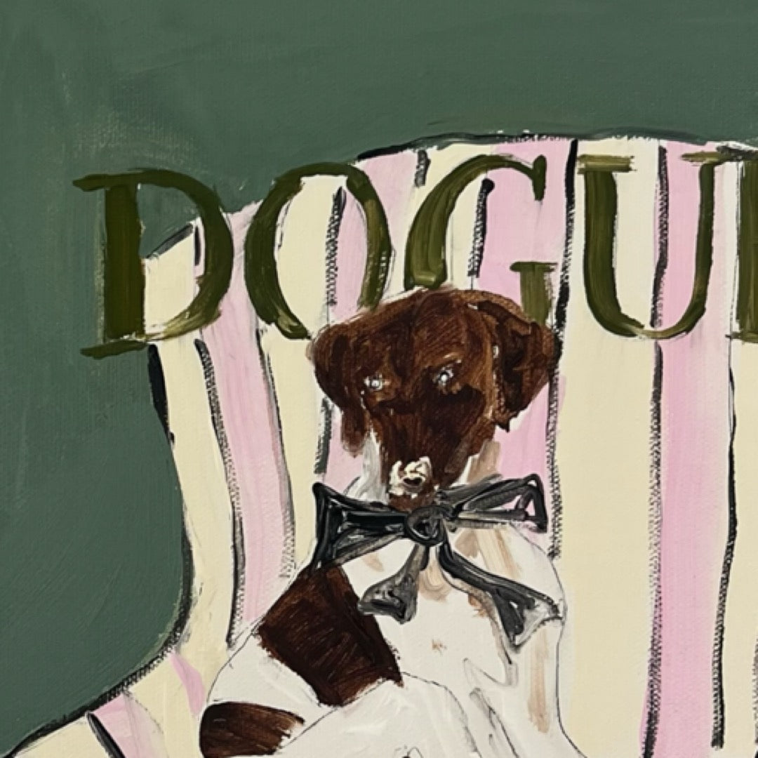 “DOGUE” 30x30 Framed in pine