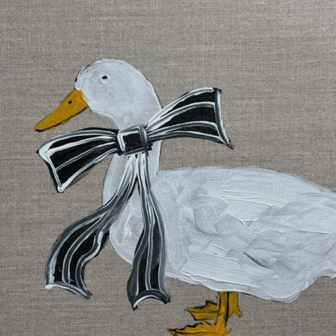 “What a pretty duck” 30x30 Framed in Tasmanian oak