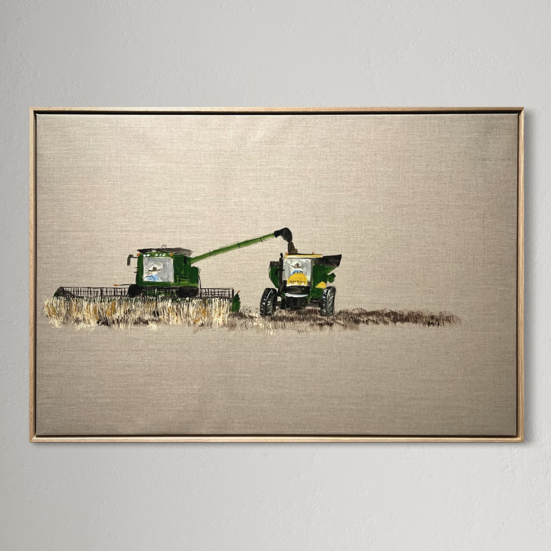 “Harvesting early” 93x63 Framed in Tasmanian oak