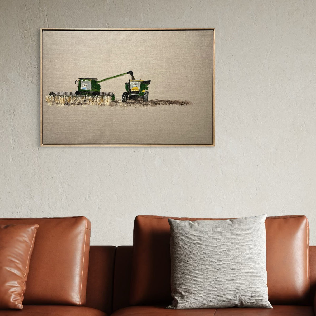 “Harvesting early” 93x63 Framed in Tasmanian oak
