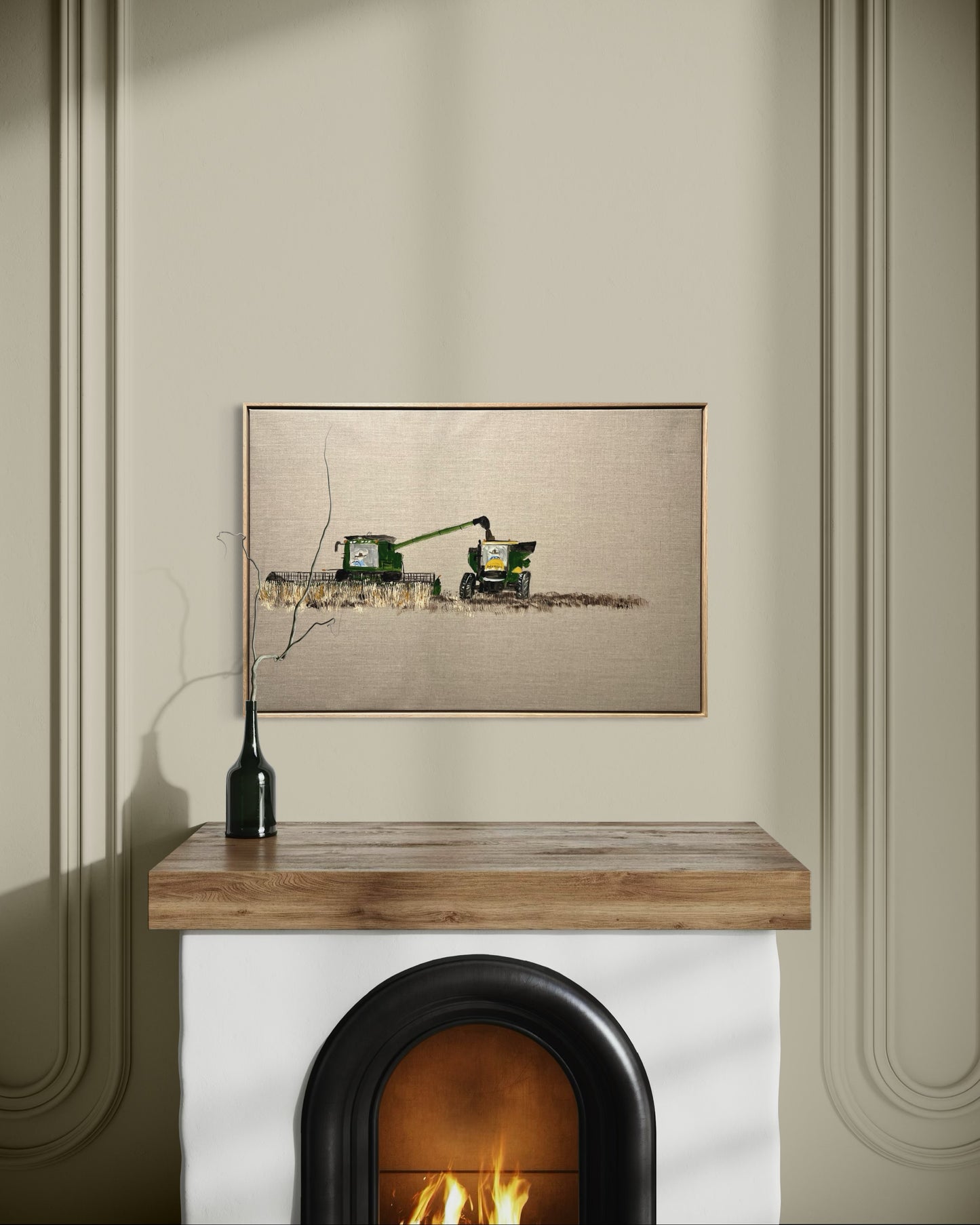 “Harvesting early” 93x63 Framed in Tasmanian oak