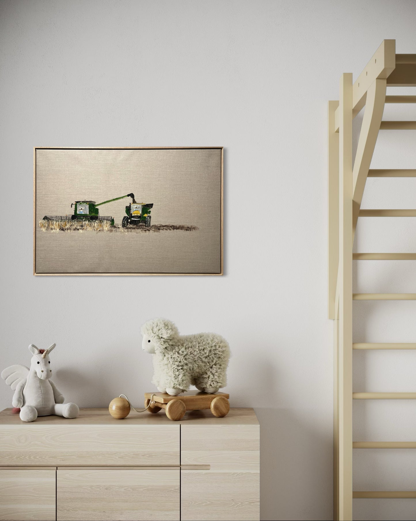 “Harvesting early” 93x63 Framed in Tasmanian oak