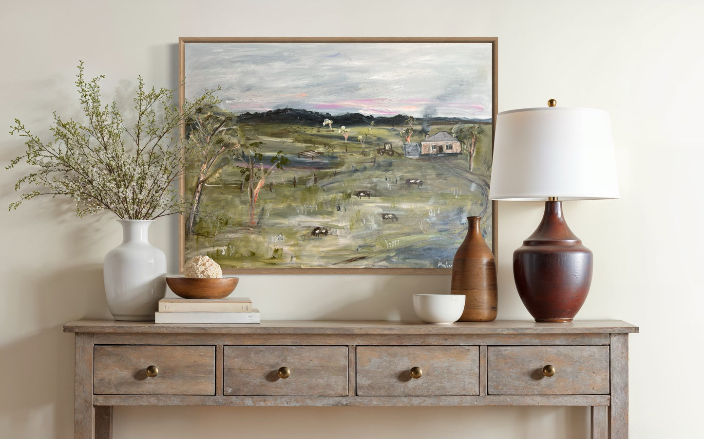 ”The oldest farm in the valley” 76x102 Framed in Tasmanian oak