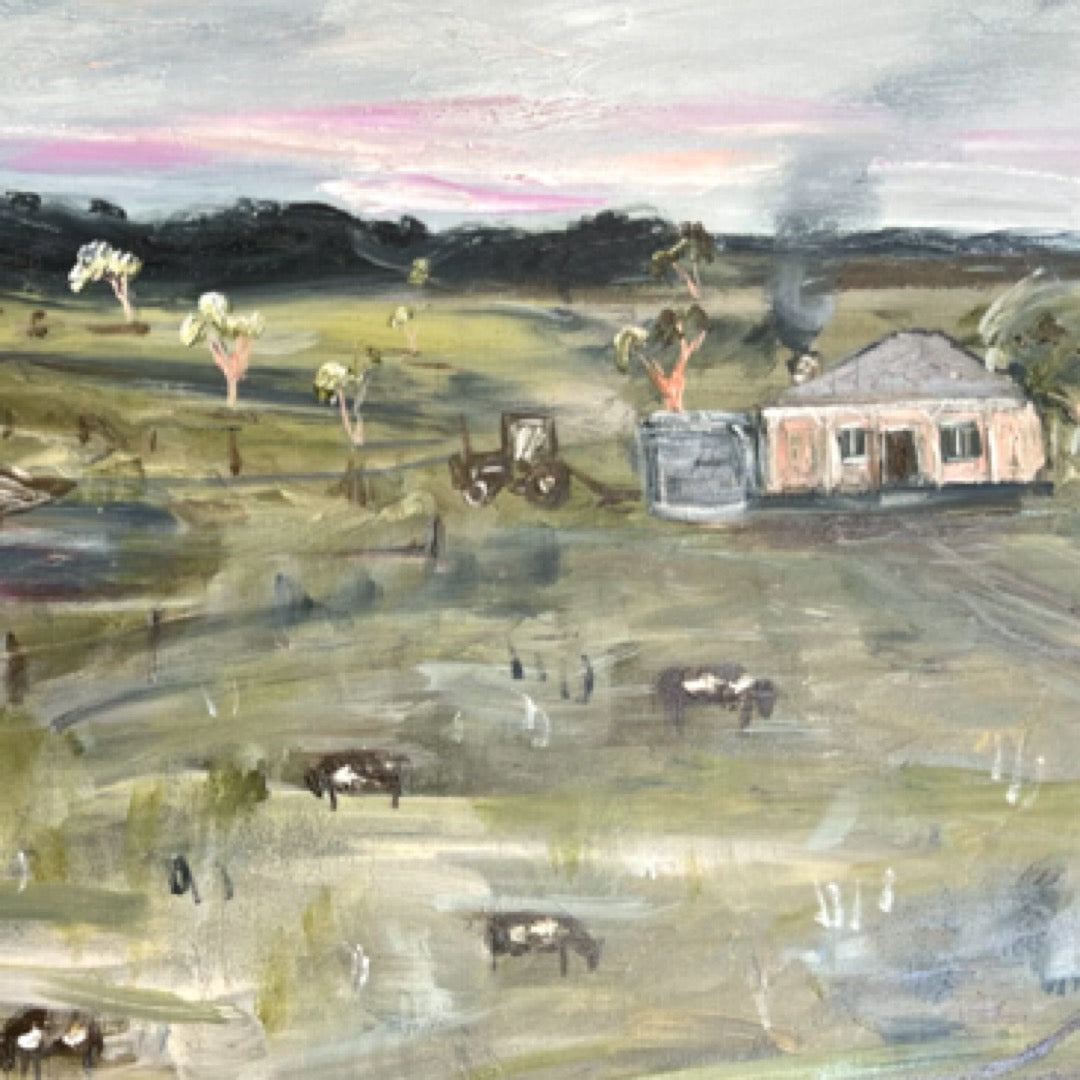 ”The oldest farm in the valley” 76x102 Framed in Tasmanian oak