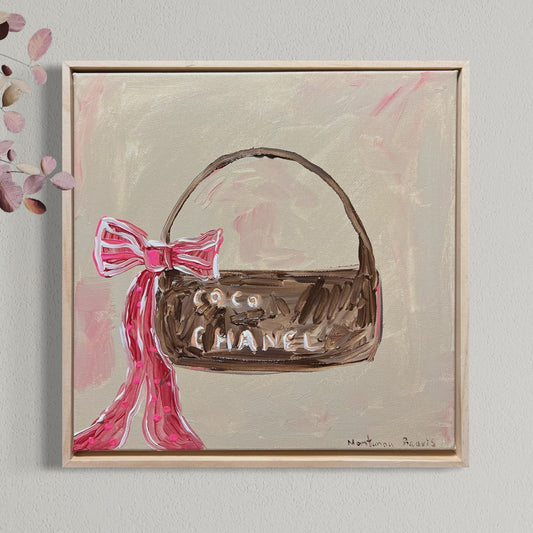“Coco Chanel” 30x30 Framed in pine