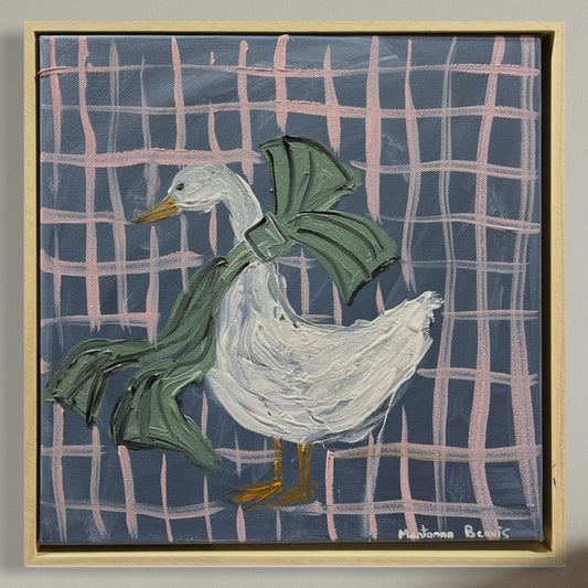 “Vintage goose” 30x30 Framed in pine