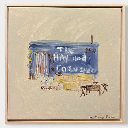 “The hay and corn shed” 30x30 Framed in pine