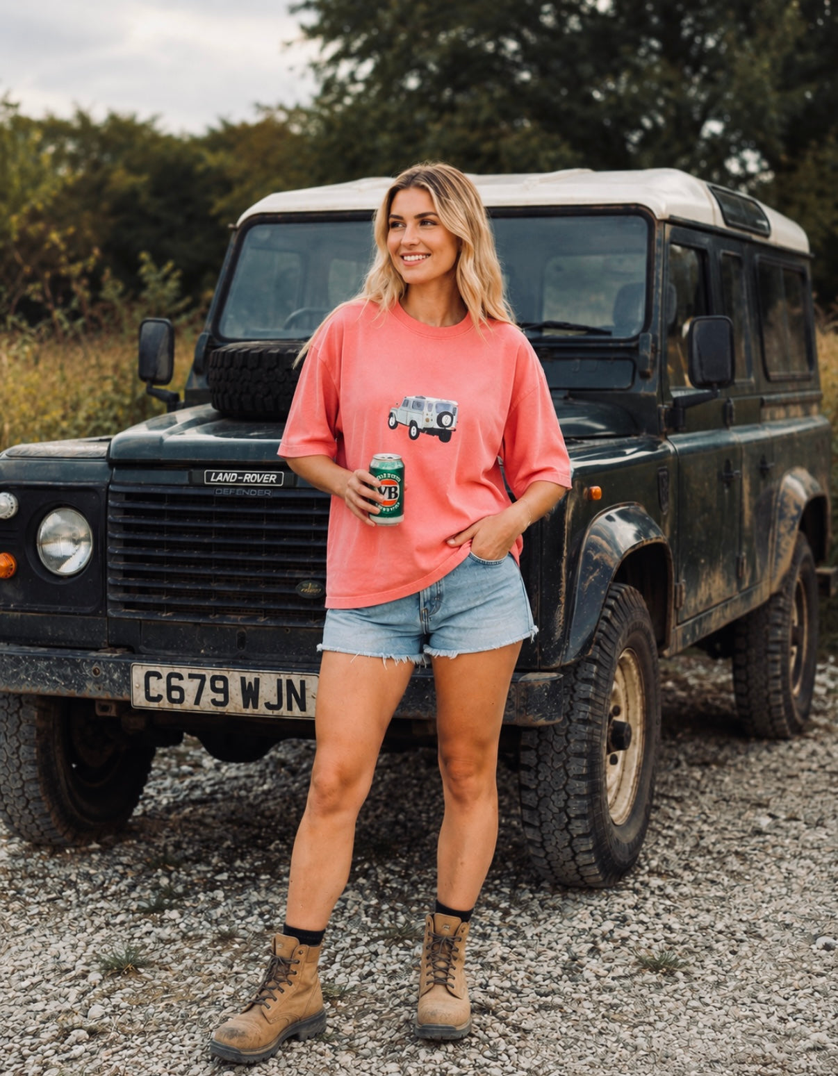 “The Land-rover Defender” T- shirt in pink