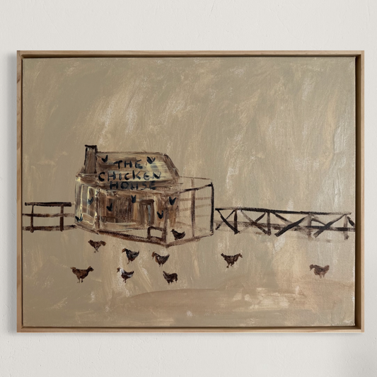 “The chicken house” 40x50cm Framed in pine