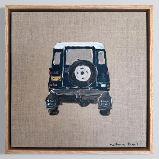 “Defender” 30x30cm Framed in Tasmanian oak