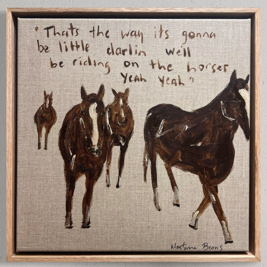 “Little darlin” 4 30x30 Framed in oak