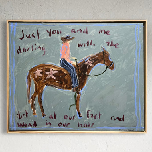 “Just you and me darling part 3” 40x50 Framed in pine