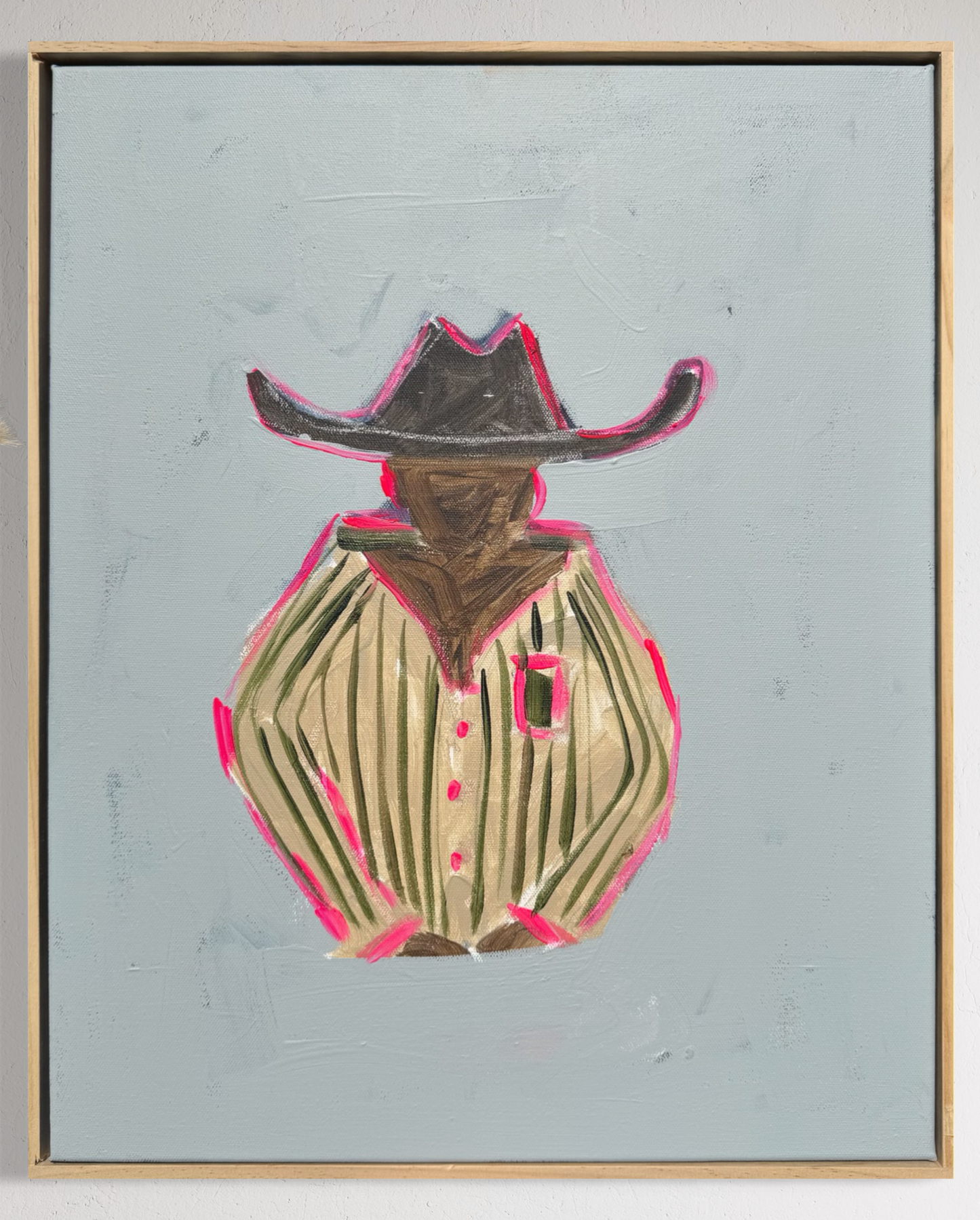 “Cowboy” 40x50cm Framed in pine