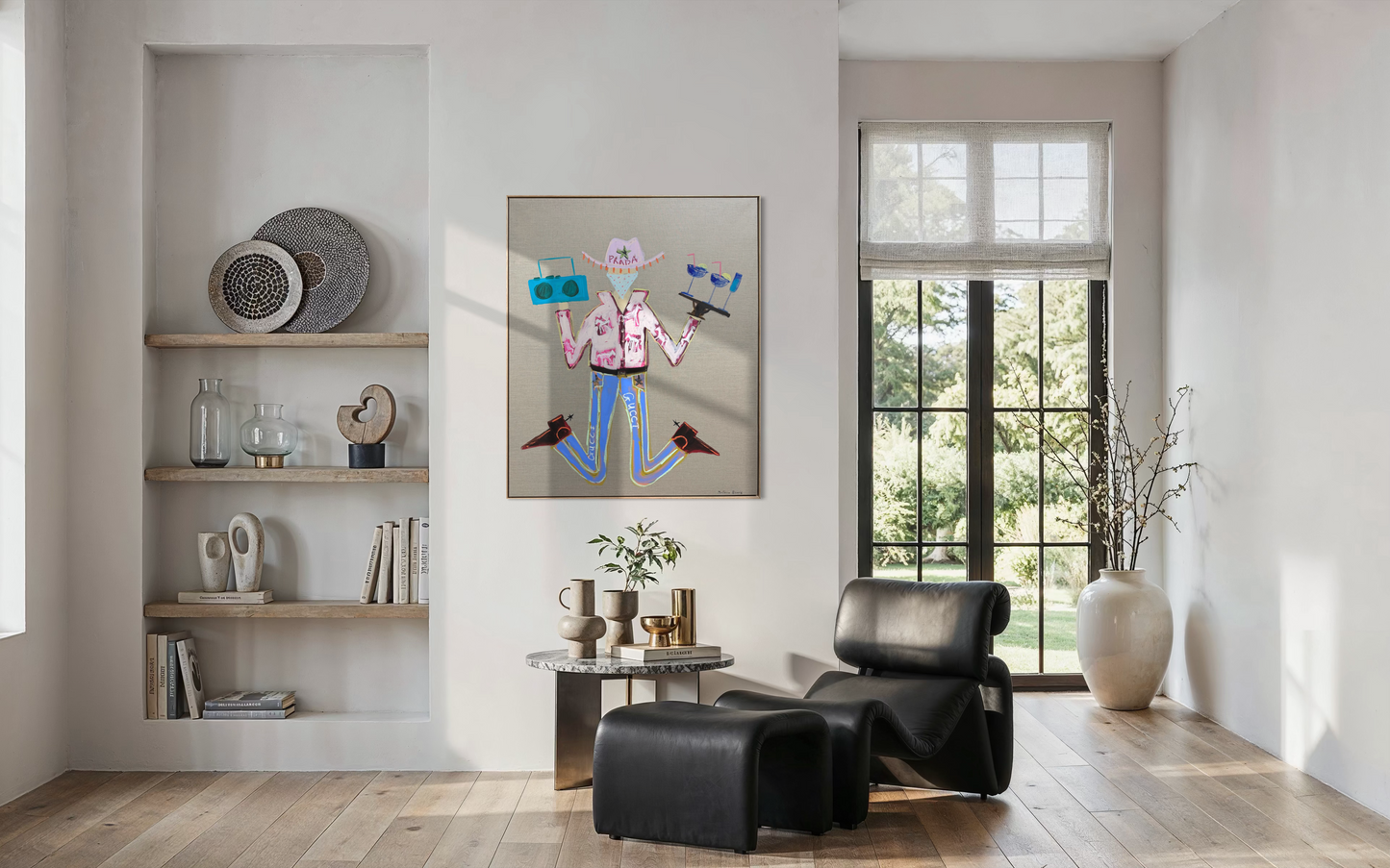 “Cowboys and cocktails” 123x103cm Framed in Tasmanian oak