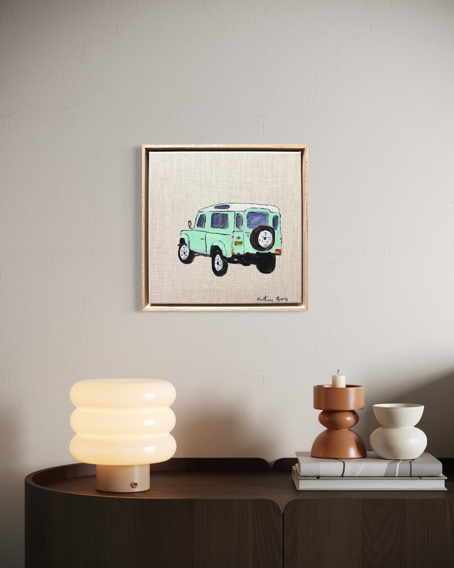 “The Defender” 30x30 Framed in Tasmanian oak