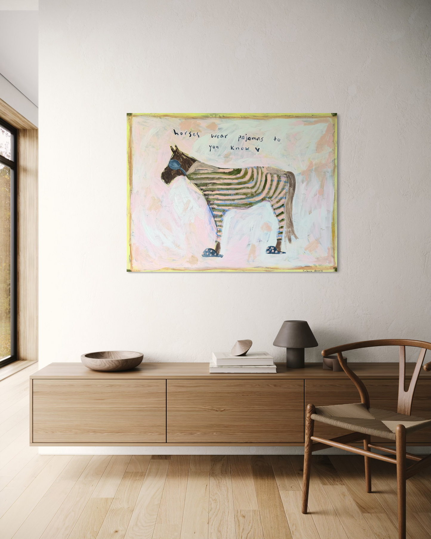 “Horses wear pajamas to you know” 122x92