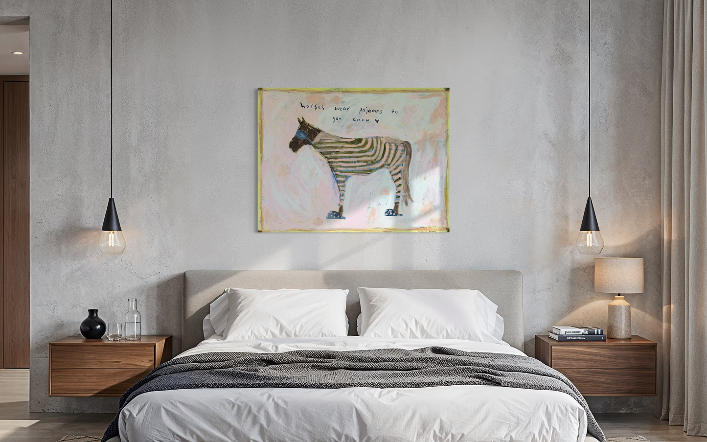 “Horses wear pajamas to you know” 122x92