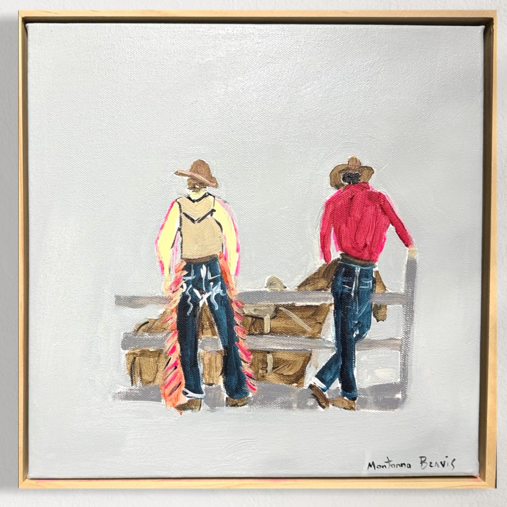 “Eight seconds” 30x30 Framed in pine