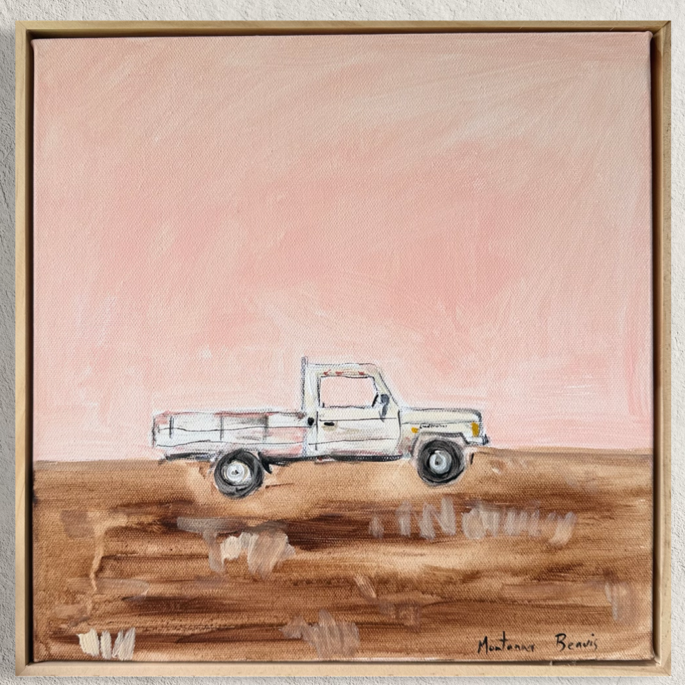 “The old Land Cruiser” 30x30 Framed in pine