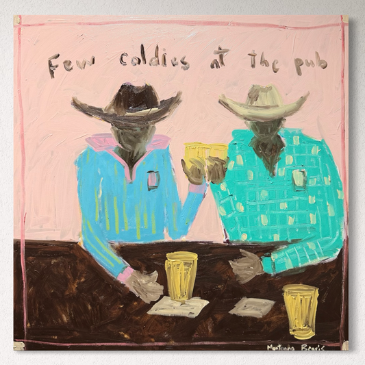“Few coldies at the pub” part 2, 76x76cm