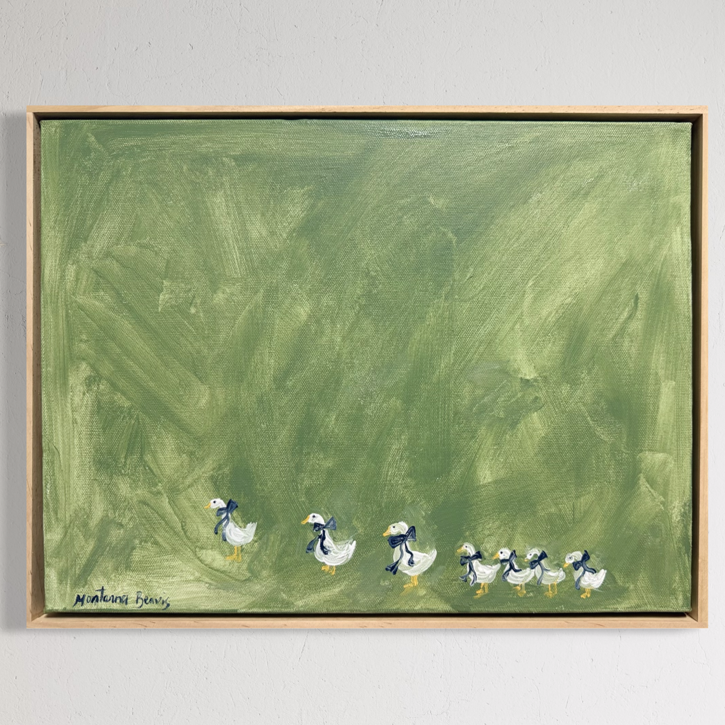 “The ducks are in a hurry” 30x40cm