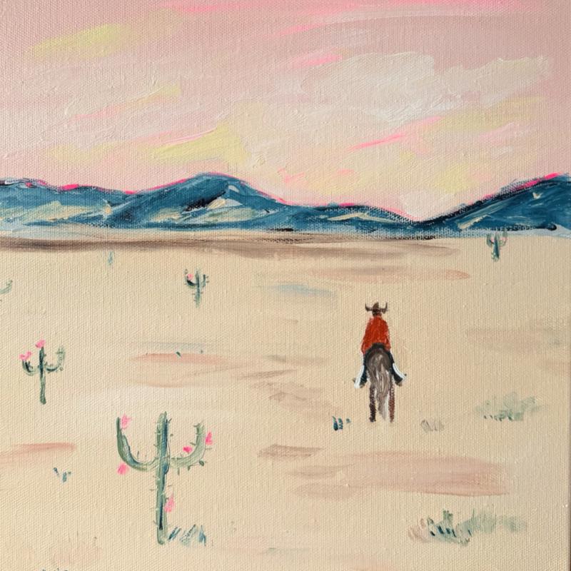 “Texas dreaming” 30x30 Framed in pine