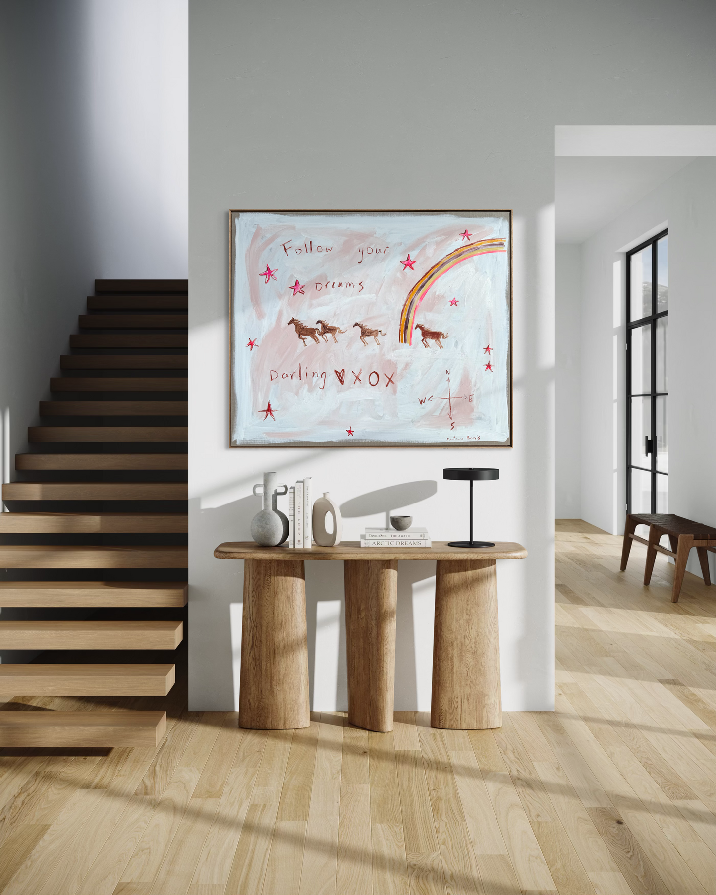 “Follow your dreams darling” original painting 122x103cm (unframed- rolled in tube) or Framed by request.