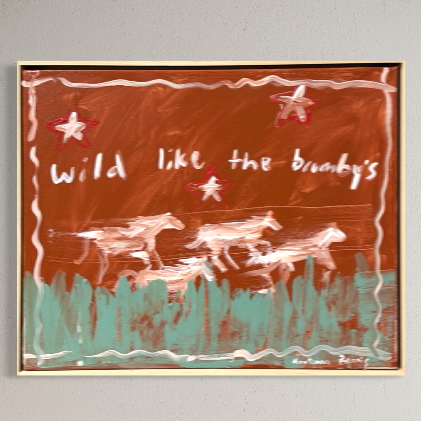 “Wild like the brumby’s” 40x50cm Framed in pine