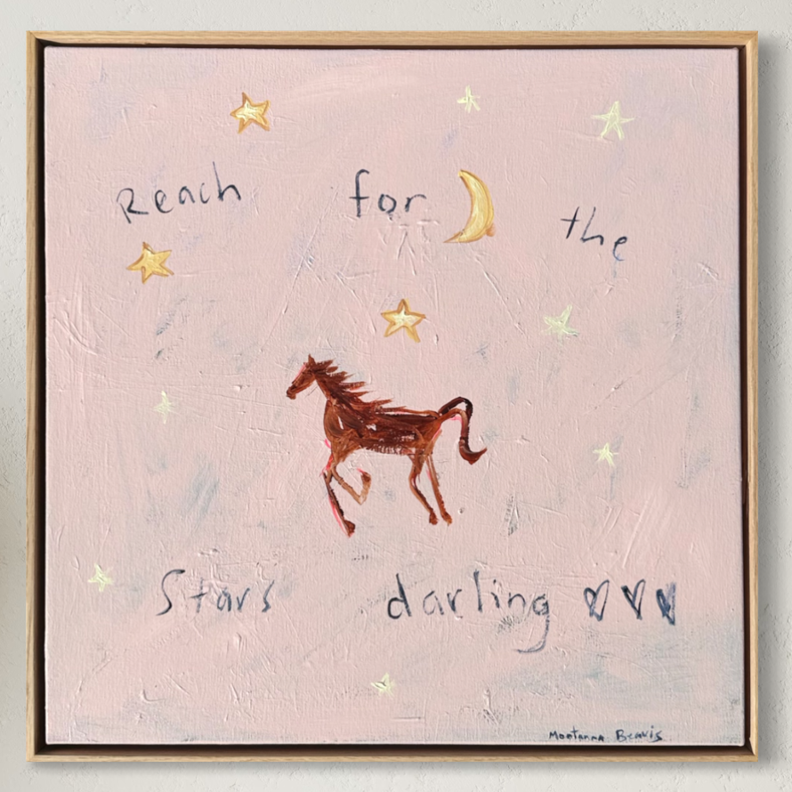 “Reach for the stars” 50x50 Framed in Tasmanian oak