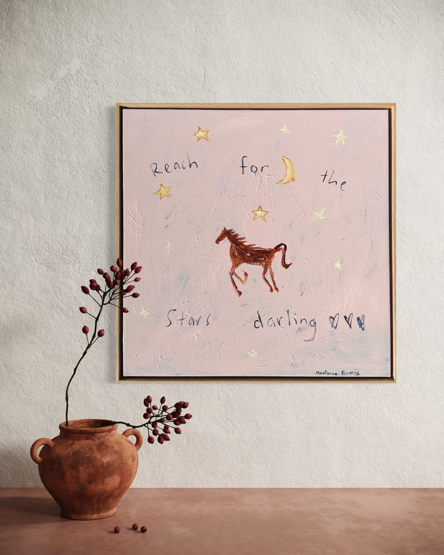 “Reach for the stars” 50x50 Framed in Tasmanian oak