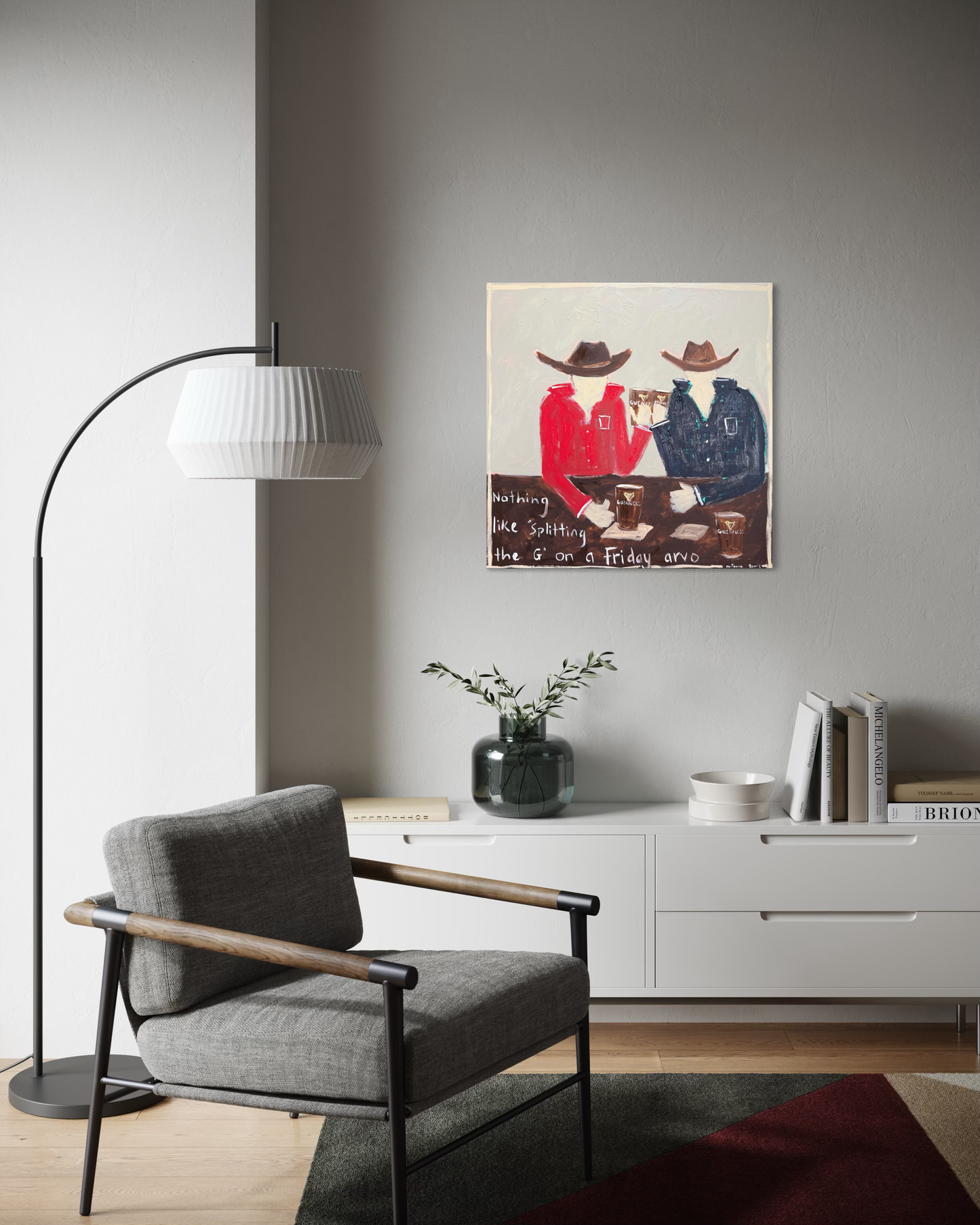 “Nothing like “splitting the G” on a Friday arvo” 76x76cm