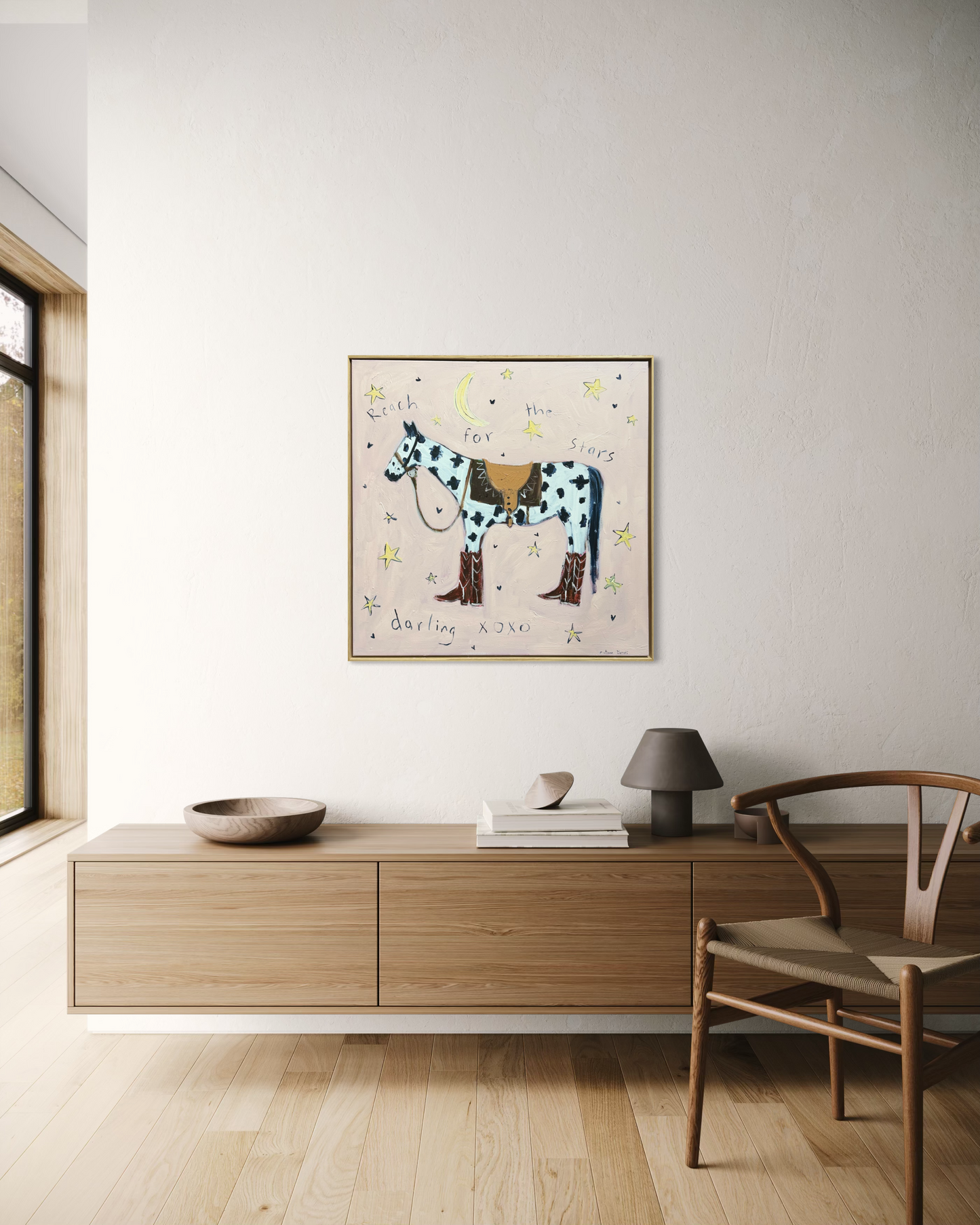 “Reach for the stars darling” 76x76 Framed in Tasmanian oak