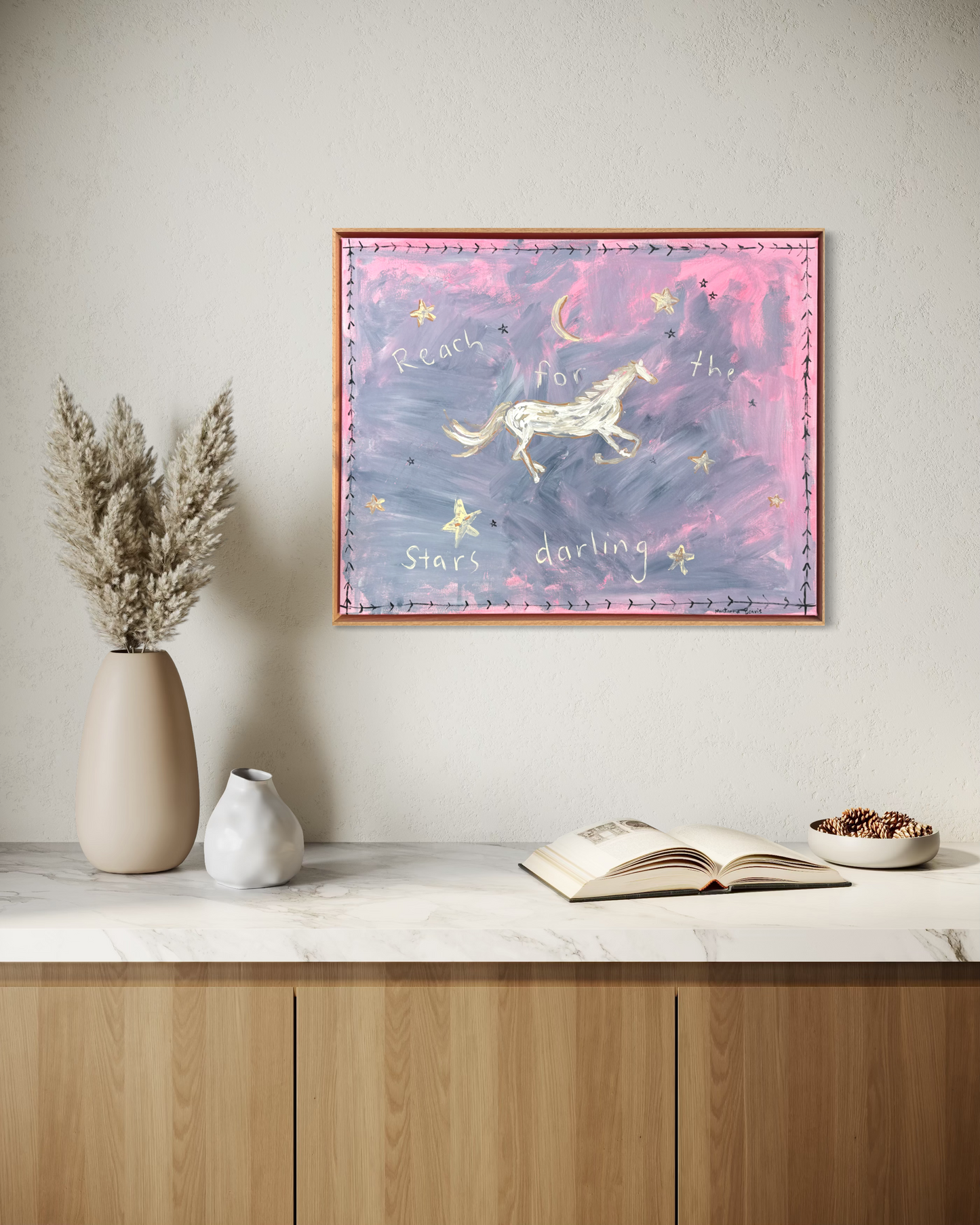 “Reach for the stars darling” 76x61 Framed in Tasmanian oak