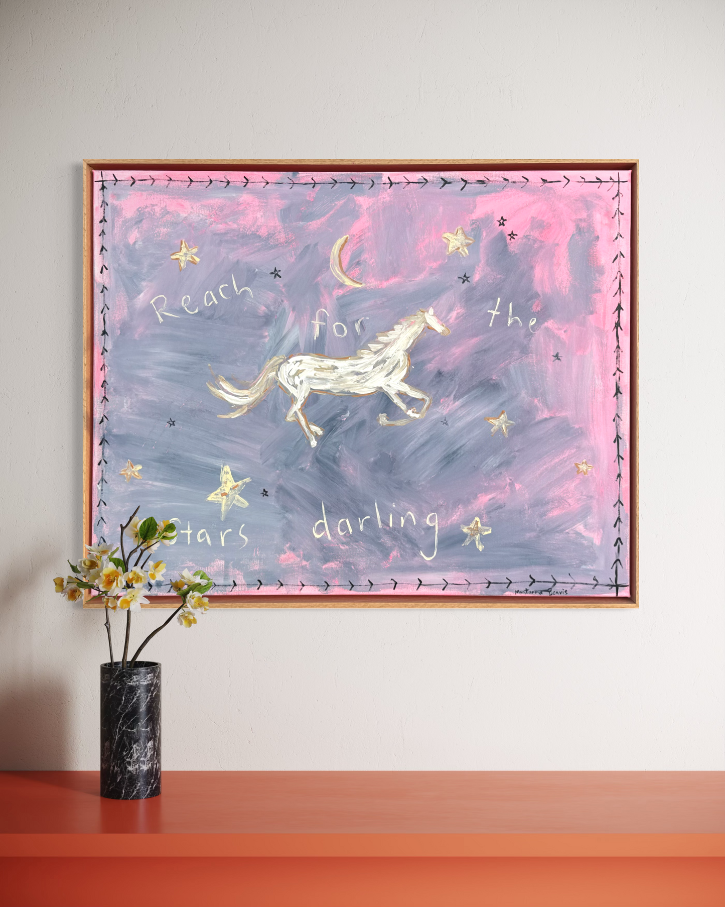 “Reach for the stars darling” 76x61 Framed in Tasmanian oak