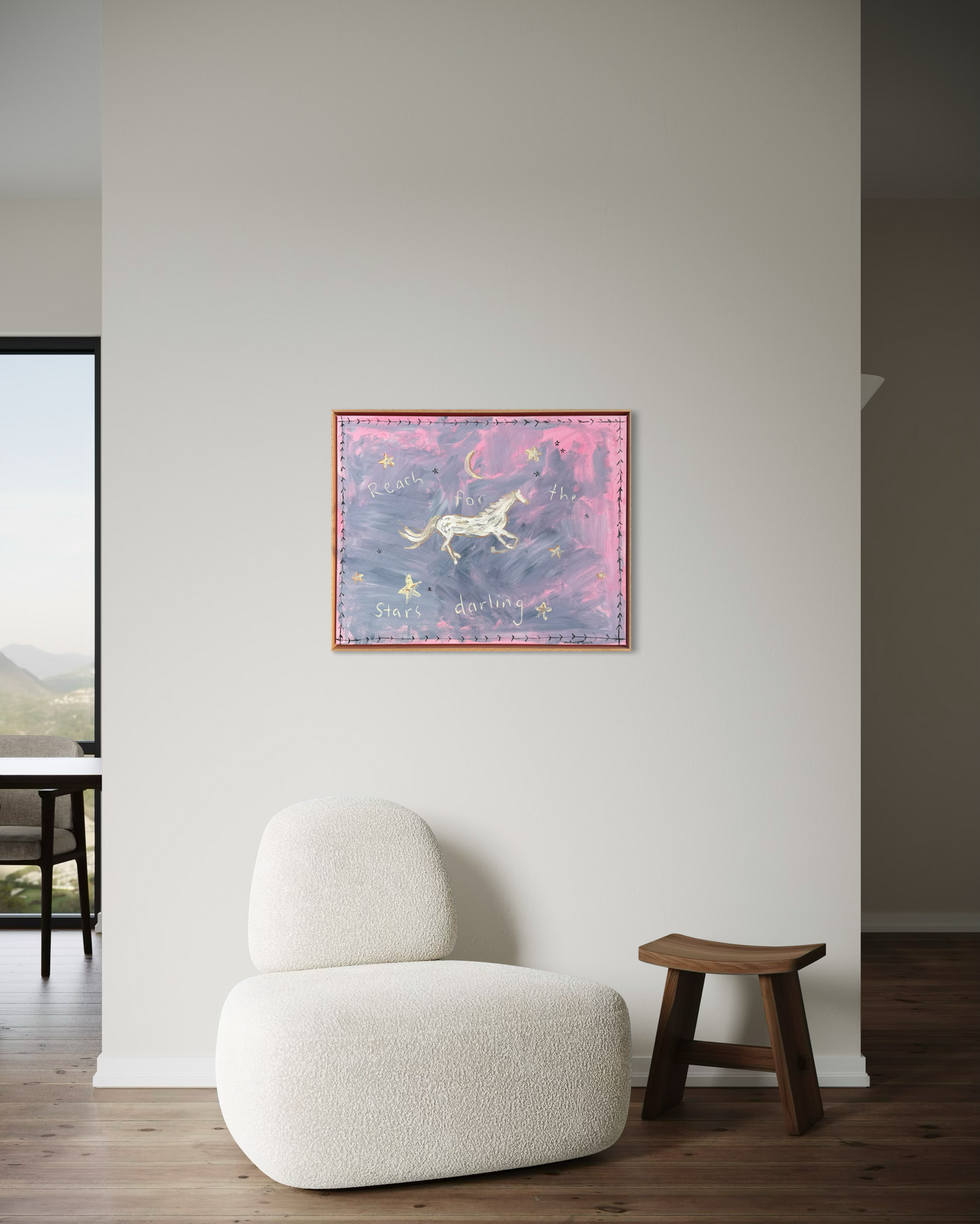 “Reach for the stars darling” 76x61 Framed in Tasmanian oak