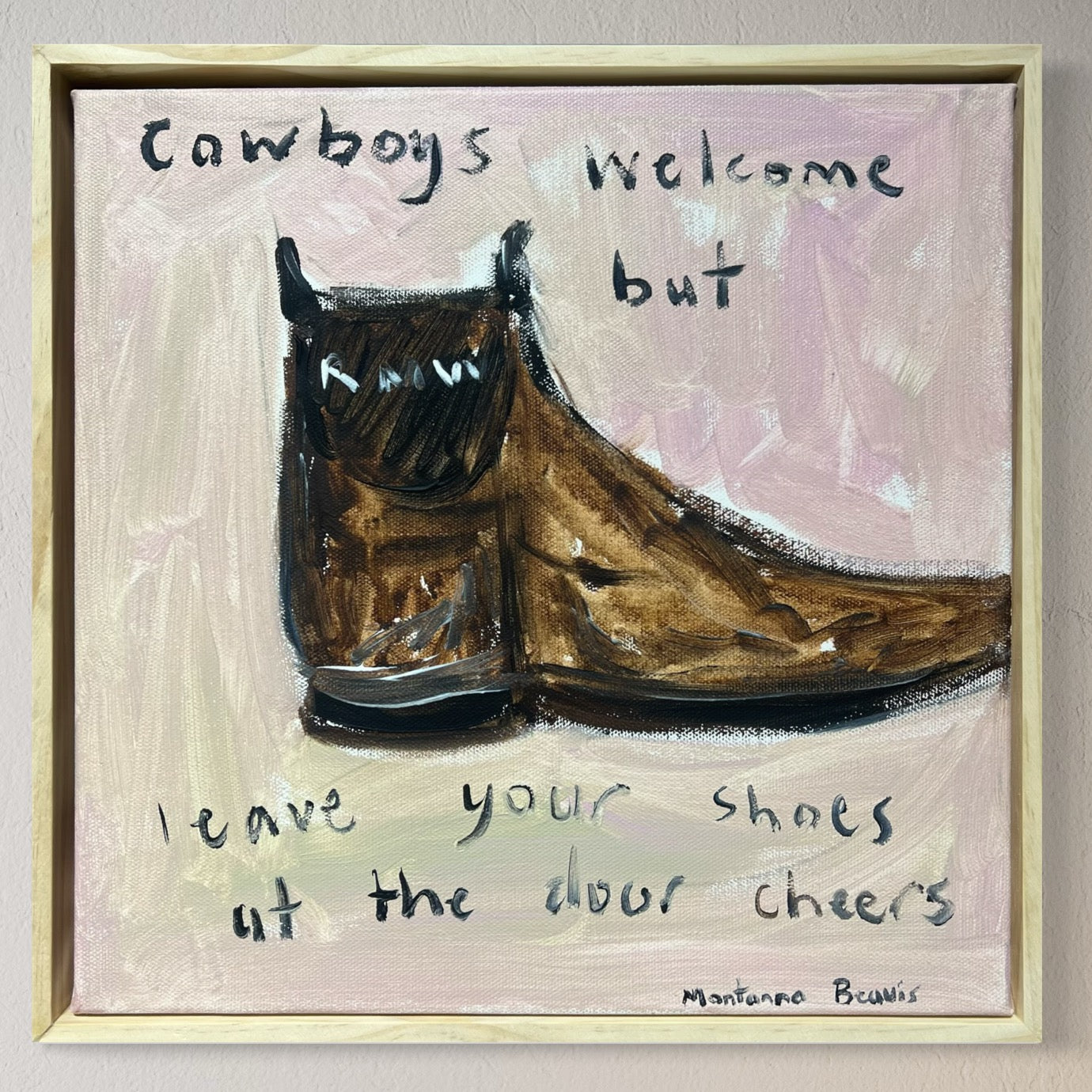 “RMW” 30x30 Framed in pine