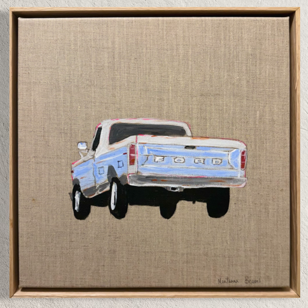 “The old blue pick up truck”