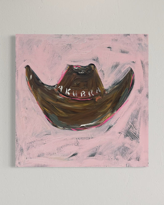 “Pops old AKUBRA” 40x40