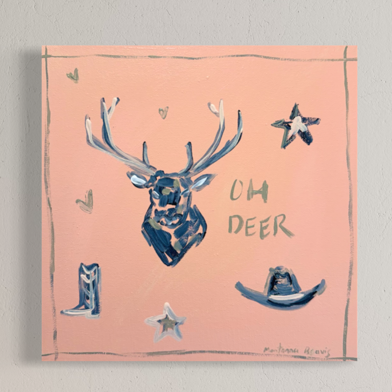 “OH DEER” 25x25cm