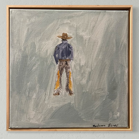 “Ready to rodeo” 30x30 Framed in pine