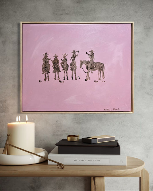 “Beer o’clock” 40x50 Framed in pine