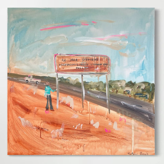 “Australia’s longest straight road” 61x61