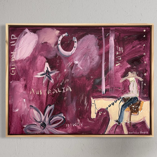 “Country life is the only life I know” 30x40 Framed in pine